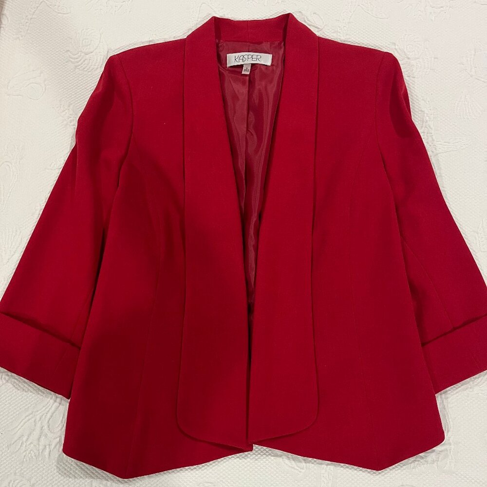 Red Kasper Blazer, Size 8